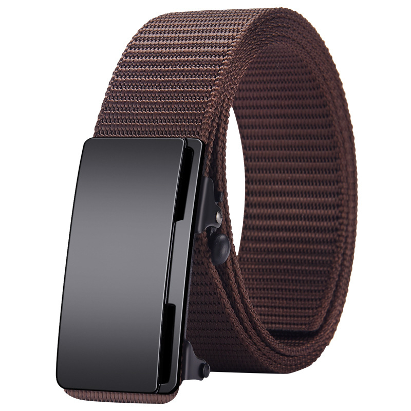 Ötvözetből készült, fogatlan, nejlon utánzatú, szőtt öv, vászon, automata csattal ellátott férfi öv, ifjúsági trendi öv, közvetlen gyári értékesítés