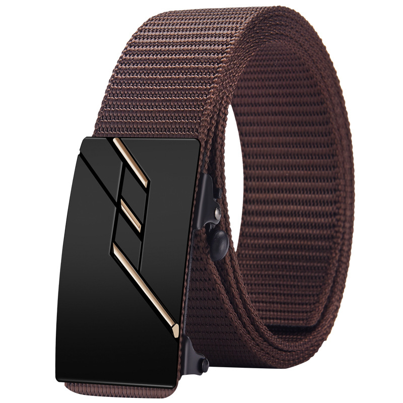 Ötvözetből készült, fogatlan, nejlon utánzatú, szőtt öv, vászon, automata csattal ellátott férfi öv, ifjúsági trendi öv, közvetlen gyári értékesítés