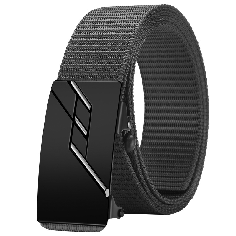 Ötvözetből készült, fogatlan, nejlon utánzatú, szőtt öv, vászon, automata csattal ellátott férfi öv, ifjúsági trendi öv, közvetlen gyári értékesítés