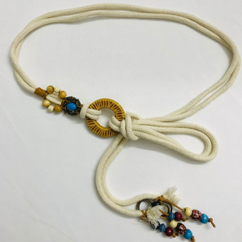 Koreai változatú szőtt öv Női retro lezser sokoldalú személyiség dekoratív ruha derék pamut len csomózott derékkötél nagykereskedelemben