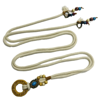 Koreai változatú szőtt öv Női retro lezser sokoldalú személyiség dekoratív ruha derék pamut len csomózott derékkötél nagykereskedelemben