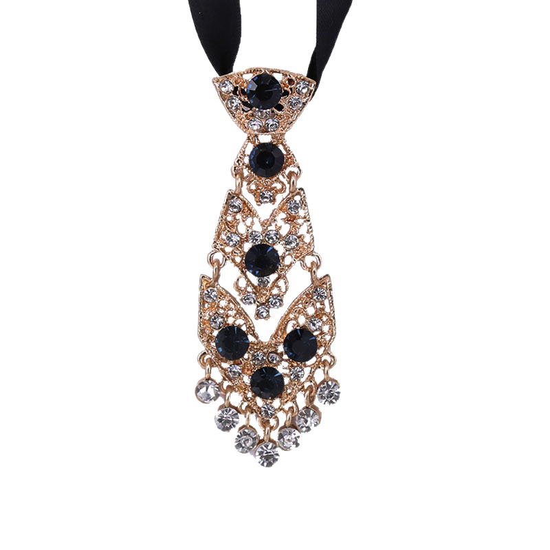 Fémes gyémánt mintás kis nyakkendő férfi csokornyakkendő menyasszonyi ruha gallér virág gyermek úri öltöny fényes kristály nyakkendő