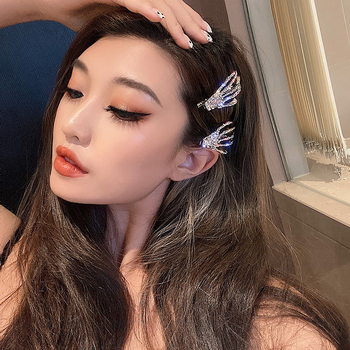 Διασυνοριακό νύχι φάντασμα κρανίο στρας φουρκέτα χέρι κόκκαλο σκούρο άνεμο λάμψη Diamond Girl πλαϊνό κλιπ κόμμωση πάνω κλιπ φράντζα κλιπ