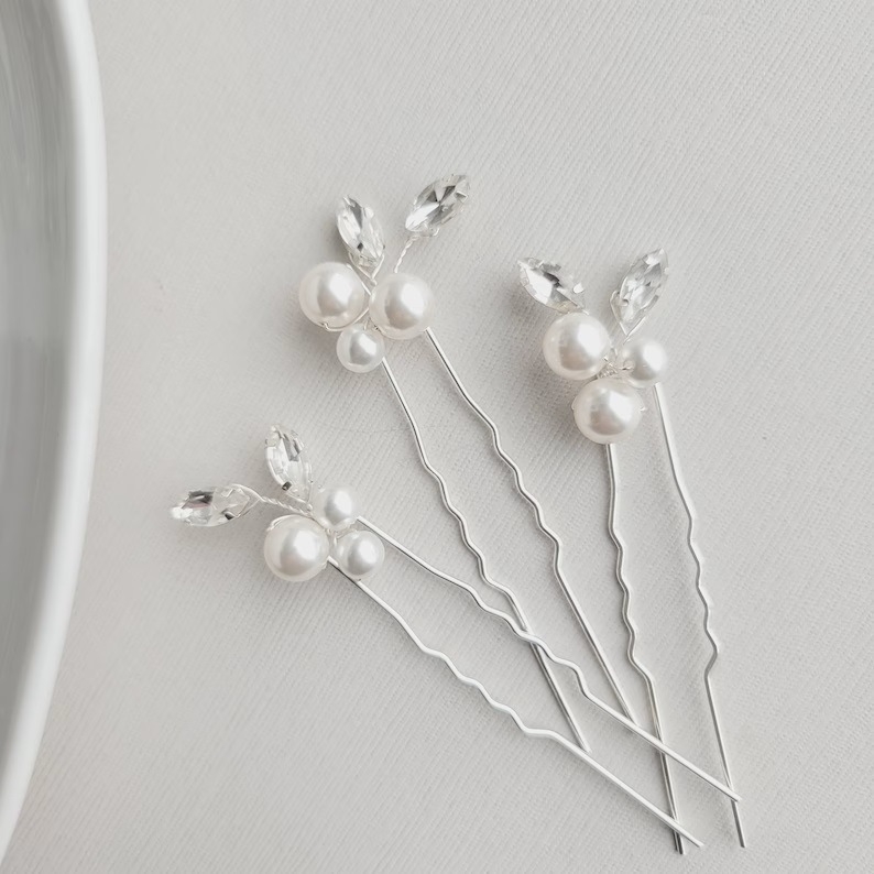 Vestuvinis galvos apdangalas 3 U formos mažų plaukų segtukų grupė, didmeninė prekyba Europoje ir Jungtinėse Amerikos Valstijose.