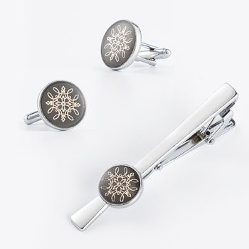 Novi muški jednostavni okrugli metalni dodaci za kravatu, manžete, kombinacija odijela, tvornica izravna opskrba veleprodajom