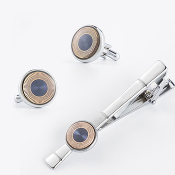 Novi muški jednostavni okrugli metalni dodaci za kravatu, manžete, kombinacija odijela, tvornica izravna opskrba veleprodajom