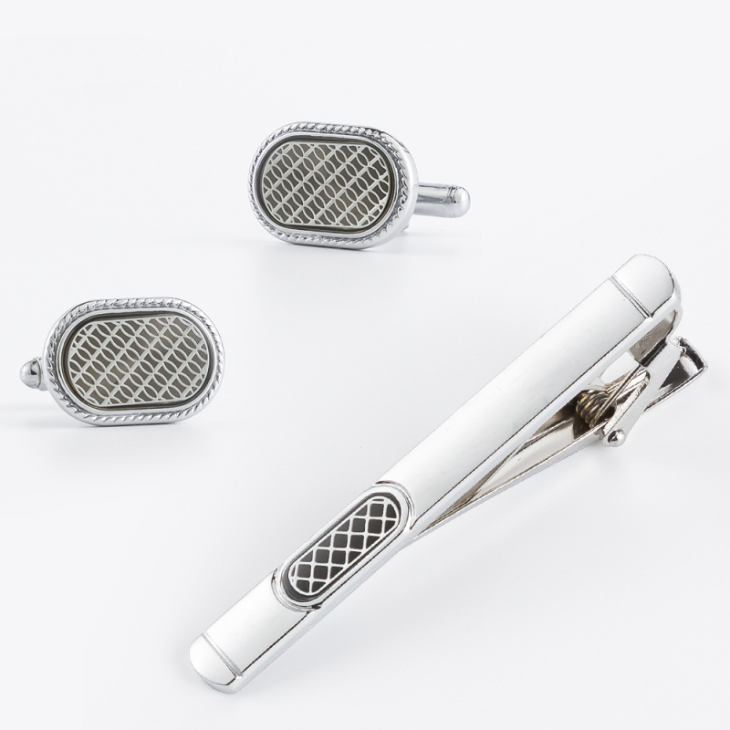 Novi muški jednostavni okrugli metalni dodaci za kravatu, manžete, kombinacija odijela, tvornica izravna opskrba veleprodajom