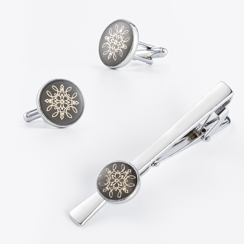 Novi muški jednostavni okrugli metalni dodaci za kravatu, manžete, kombinacija odijela, tvornica izravna opskrba veleprodajom