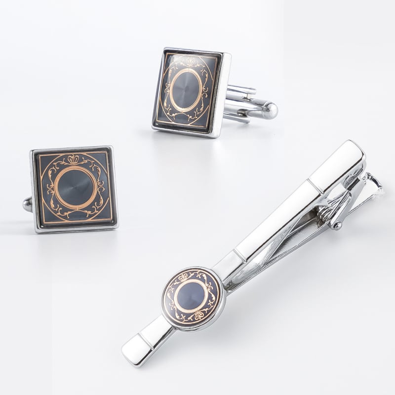 Novi muški jednostavni okrugli metalni dodaci za kravatu, manžete, kombinacija odijela, tvornica izravna opskrba veleprodajom