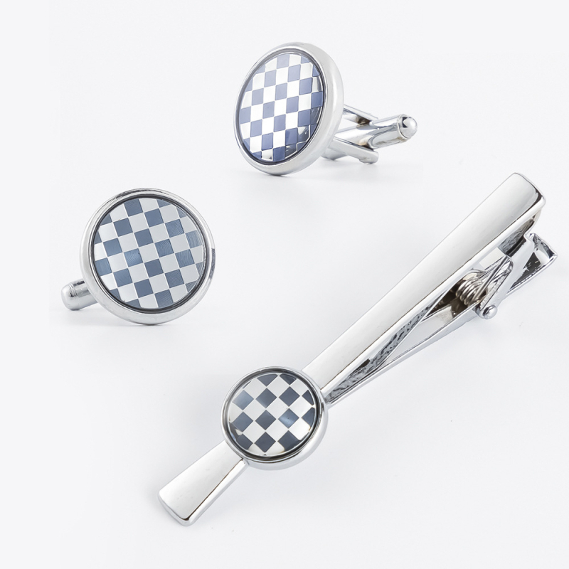 Novi muški jednostavni okrugli metalni dodaci za kravatu, manžete, kombinacija odijela, tvornica izravna opskrba veleprodajom