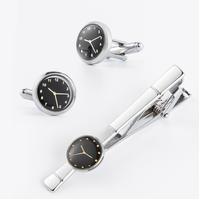 Novi muški jednostavni okrugli metalni dodaci za kravatu, manžete, kombinacija odijela, tvornica izravna opskrba veleprodajom