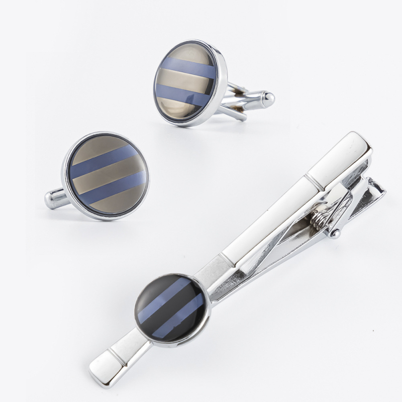 Novi muški jednostavni okrugli metalni dodaci za kravatu, manžete, kombinacija odijela, tvornica izravna opskrba veleprodajom