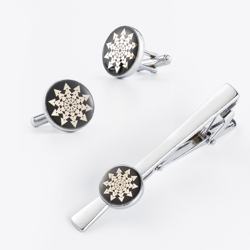 Novi muški jednostavni okrugli metalni dodaci za kravatu, manžete, kombinacija odijela, tvornica izravna opskrba veleprodajom