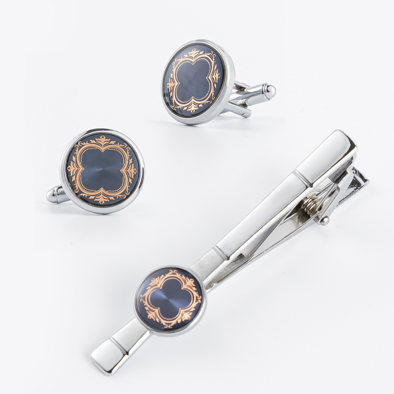 Novi muški jednostavni okrugli metalni dodaci za kravatu, manžete, kombinacija odijela, tvornica izravna opskrba veleprodajom