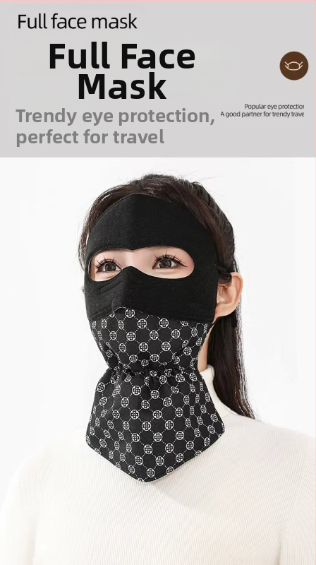 3D trimatė plaunama šilta, vėjui atspari kaukė. Madinga, universali kaklo apsaugos kaukė, padedanti išlaikyti šaltį.