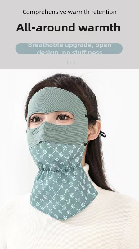 3D trimatė plaunama šilta, vėjui atspari kaukė. Madinga, universali kaklo apsaugos kaukė, padedanti išlaikyti šaltį.