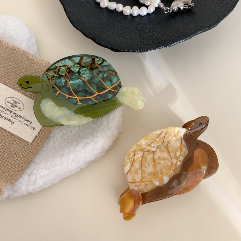 Koreai stílusú új érkezésű tengeri állat tengeri teknős ecetsavas hajfogó egyszerű személyiség minden mérkőzésű cápacsatos hajkiegészítők nőknek