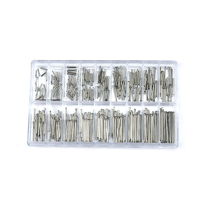 Fikseeritud varrega juuksenõelaga kell 6–23 mm, karbis U-kujulise tihvtiga kell volframterasest kellavõlli lõhestatud tihvt