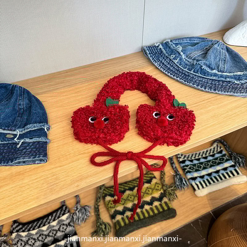 Pántos Apple fülvédők Női téli új Dél-Korea Aranyos Meleg Korcsökkentő Plüss Fül Meleg Fülvédő Fagyálló Nagykereskedelem