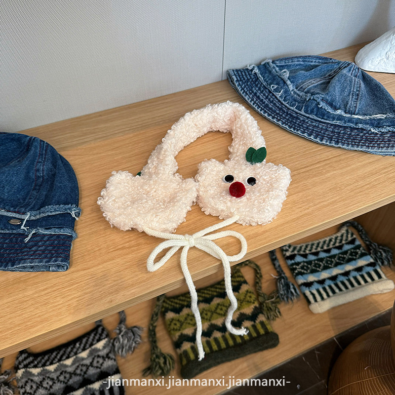 Pántos Apple fülvédők Női téli új Dél-Korea Aranyos Meleg Korcsökkentő Plüss Fül Meleg Fülvédő Fagyálló Nagykereskedelem