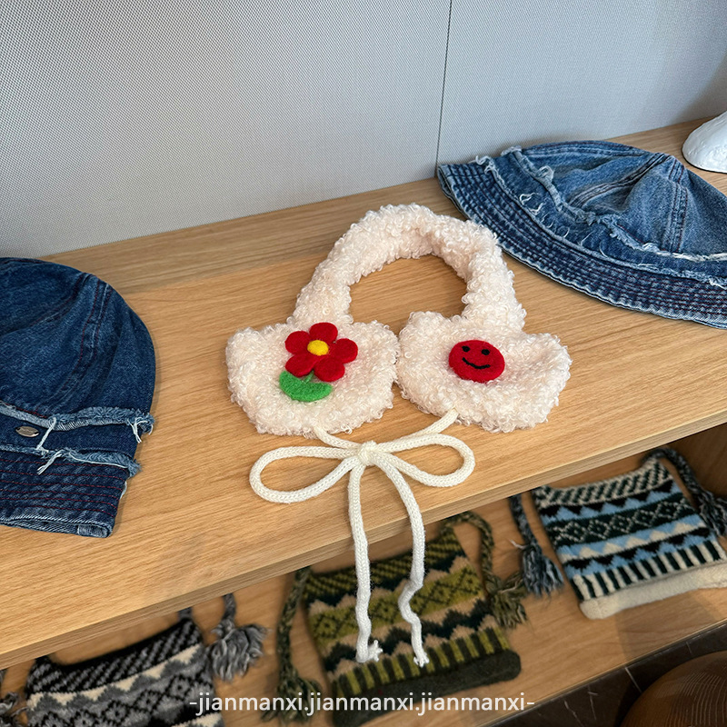 Pántos Apple fülvédők Női téli új Dél-Korea Aranyos Meleg Korcsökkentő Plüss Fül Meleg Fülvédő Fagyálló Nagykereskedelem