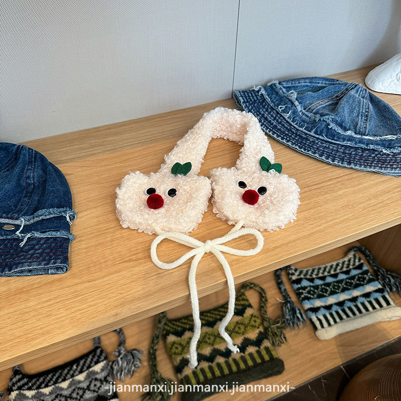 Pántos Apple fülvédők Női téli új Dél-Korea Aranyos Meleg Korcsökkentő Plüss Fül Meleg Fülvédő Fagyálló Nagykereskedelem