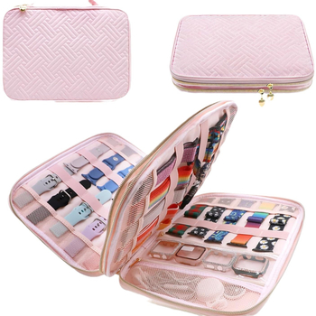 Pántos tárolótáska, steppelt, nagy kapacitású Apple szíj tárolódoboz, applewatchse többrétegű tárolótáska