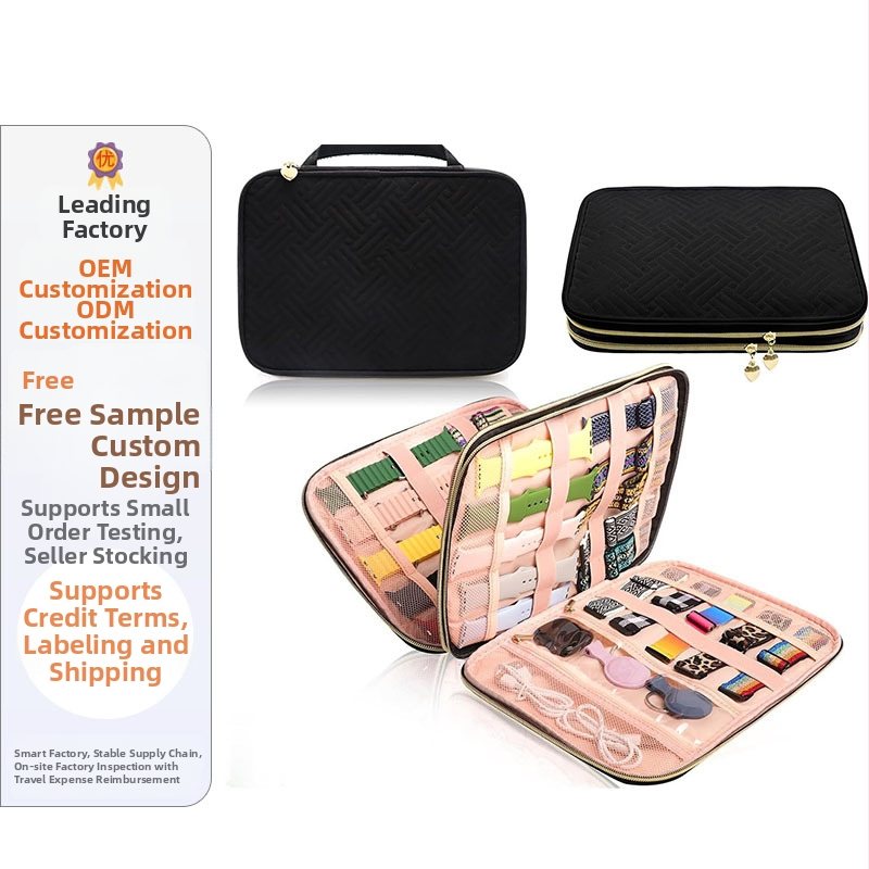 Pántos tárolótáska, steppelt, nagy kapacitású Apple szíj tárolódoboz, applewatchse többrétegű tárolótáska