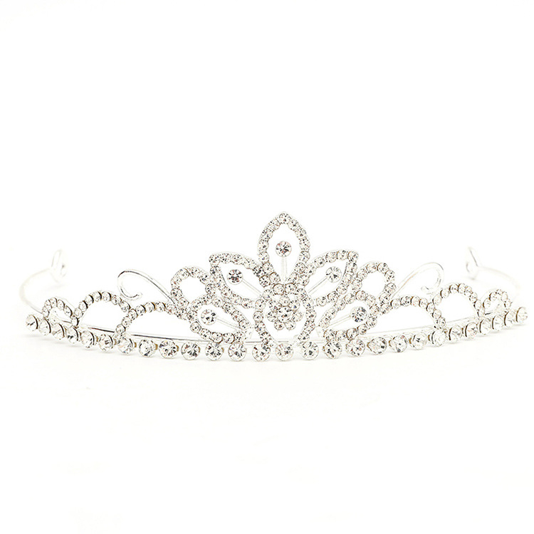 Laste kroonpeakate, printsess, tüdrukute kroon, kristall, suur juuksepael, roosa, jäätunud laste sünnipäeva juukseaksessuaarid