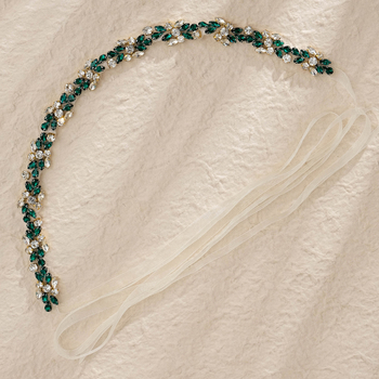 Európai és amerikai divatos menyasszonyi öv, retró esküvői ruha derékpánt, kézzel készített gyémánt ékszerek, strasszos vékony öv