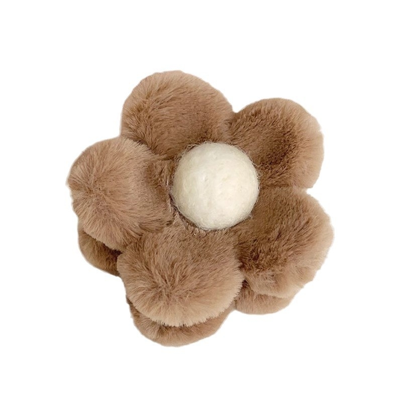 Plüss virágos hajtű női fejpánt, közepes méretű, fejlett érzéki klip, kiber híresség cápacsatos hajtű fejfedő, kis méret