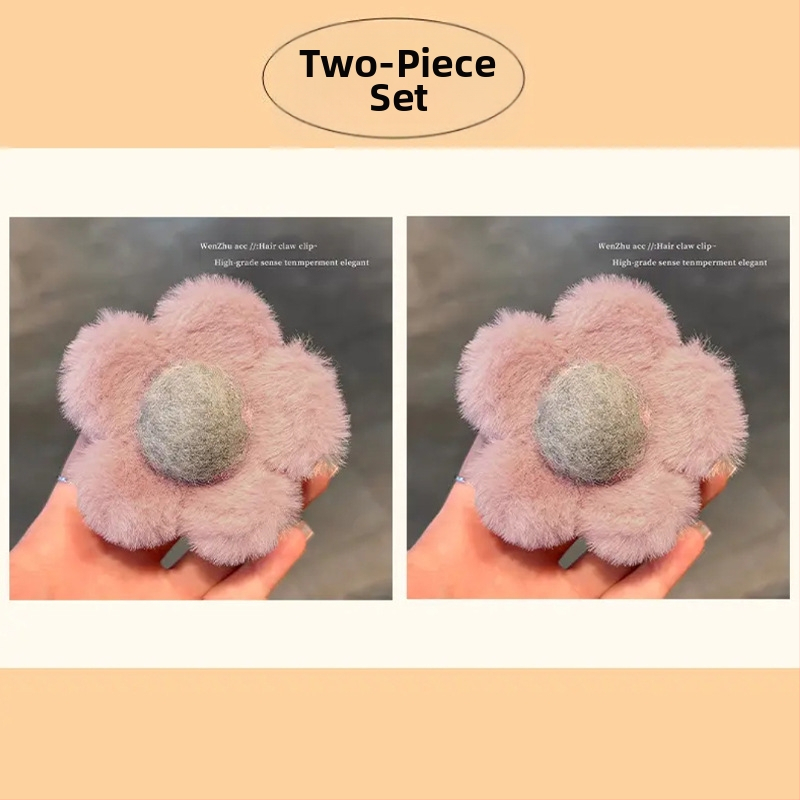 Plüss virágos hajtű női fejpánt, közepes méretű, fejlett érzéki klip, kiber híresség cápacsatos hajtű fejfedő, kis méret