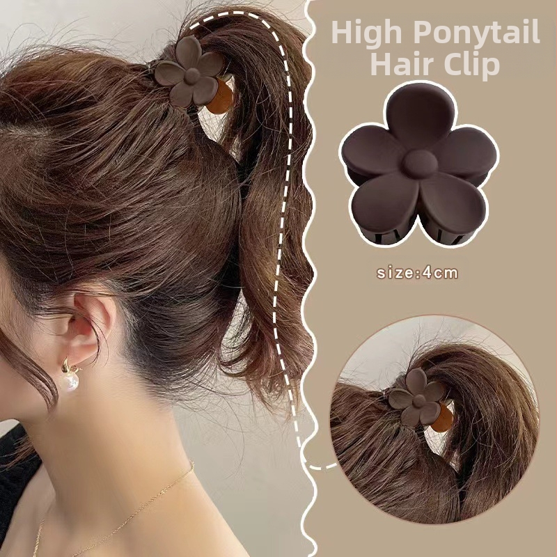 Plüss virágos hajtű női fejpánt, közepes méretű, fejlett érzéki klip, kiber híresség cápacsatos hajtű fejfedő, kis méret