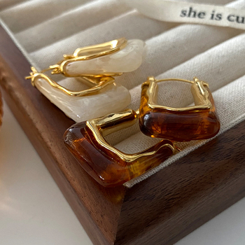 Kvadratiniai „Maillard“ auskarai 2024 m., lengvi, prabangūs, aukštos klasės, rudens ir žiemos auskarai, prancūziški, retro stiliaus, elegantiški, europietiški ir amerikietiški, su ausų sagtimi.