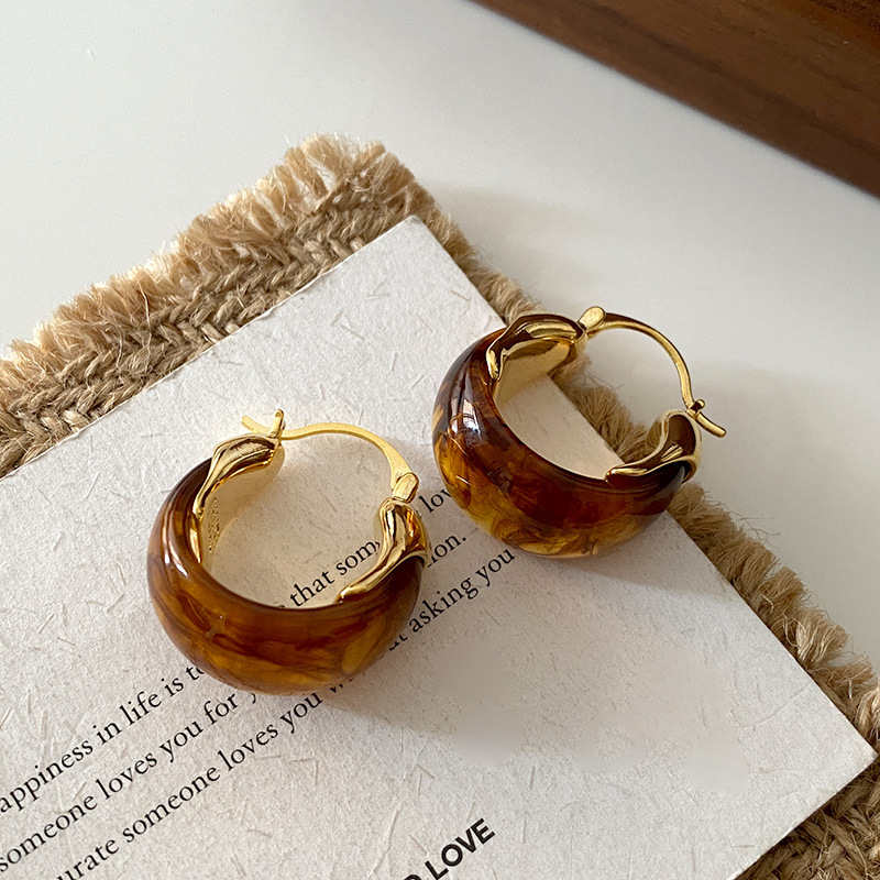 Kvadratiniai „Maillard“ auskarai 2024 m., lengvi, prabangūs, aukštos klasės, rudens ir žiemos auskarai, prancūziški, retro stiliaus, elegantiški, europietiški ir amerikietiški, su ausų sagtimi.