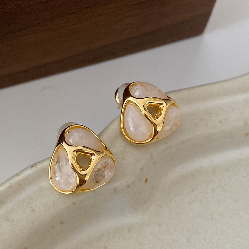 Kvadratiniai „Maillard“ auskarai 2024 m., lengvi, prabangūs, aukštos klasės, rudens ir žiemos auskarai, prancūziški, retro stiliaus, elegantiški, europietiški ir amerikietiški, su ausų sagtimi.