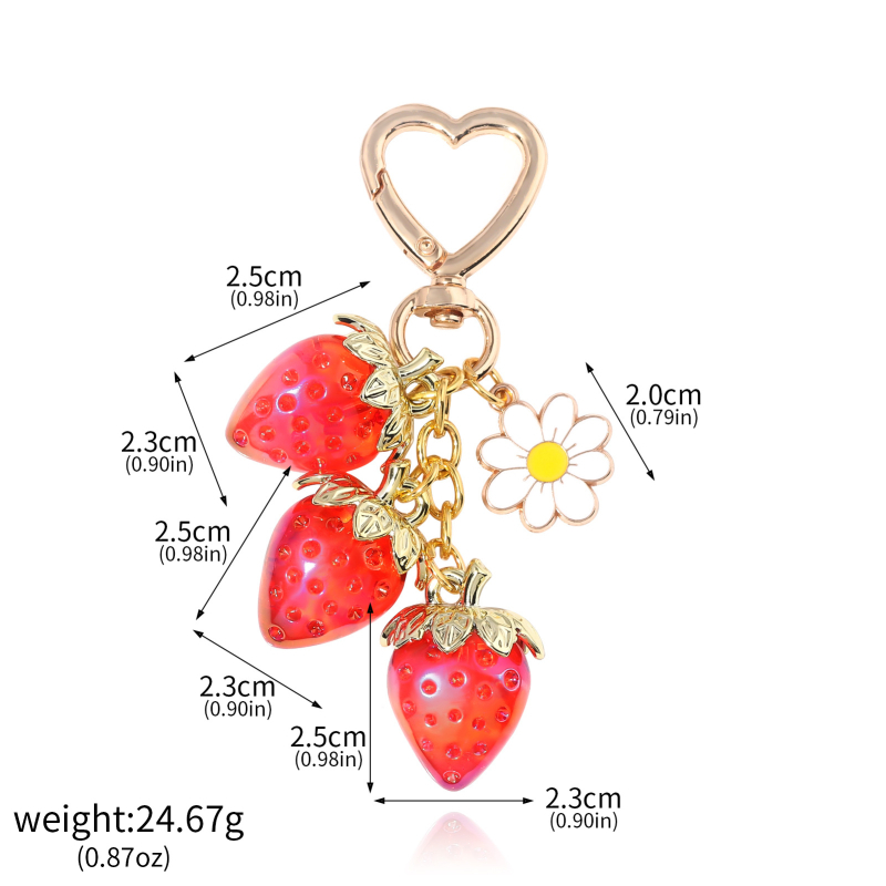 Külkereskedelmi népszerű pár piros fekete cseresznye kristály táska csillogó kulcstartó luxus női homár dupla csat