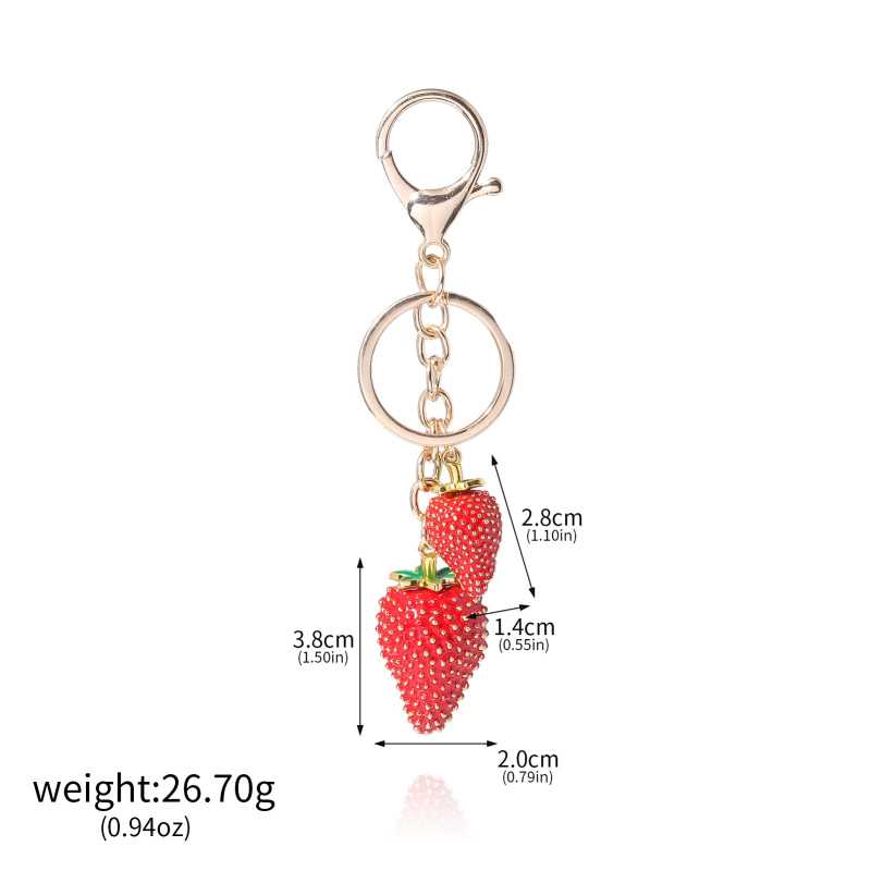 Külkereskedelmi népszerű pár piros fekete cseresznye kristály táska csillogó kulcstartó luxus női homár dupla csat