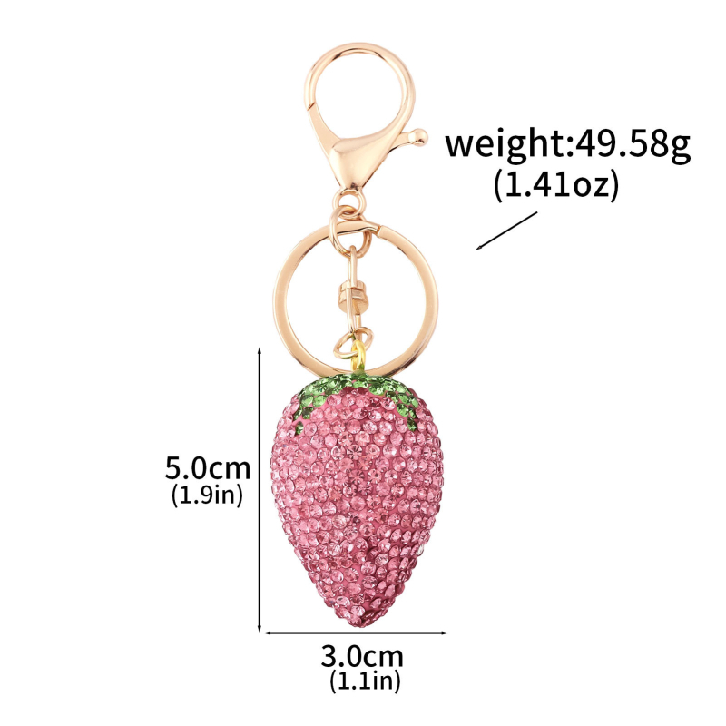 Külkereskedelmi népszerű pár piros fekete cseresznye kristály táska csillogó kulcstartó luxus női homár dupla csat