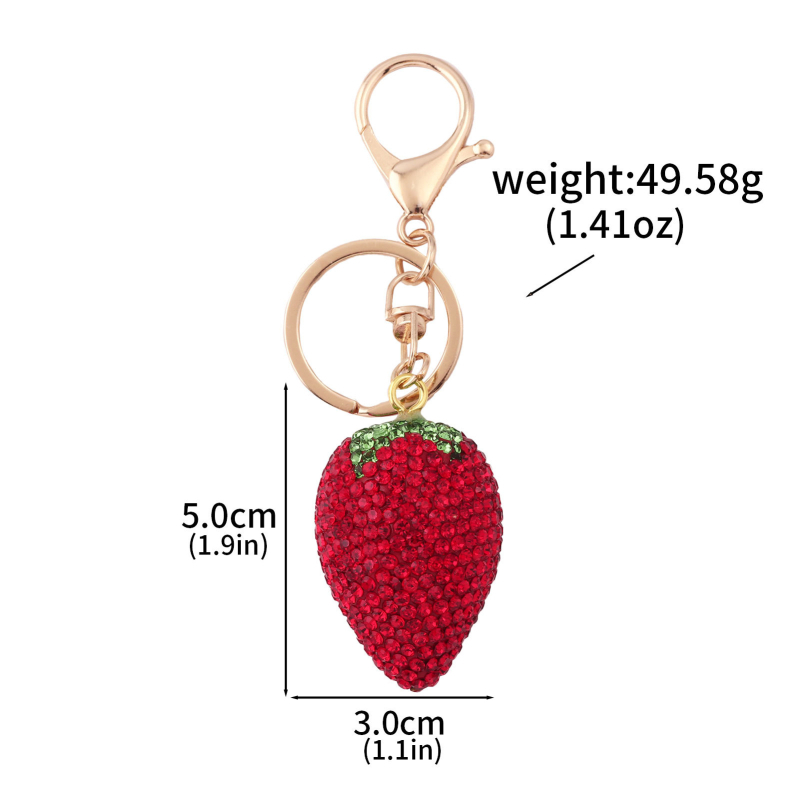 Külkereskedelmi népszerű pár piros fekete cseresznye kristály táska csillogó kulcstartó luxus női homár dupla csat