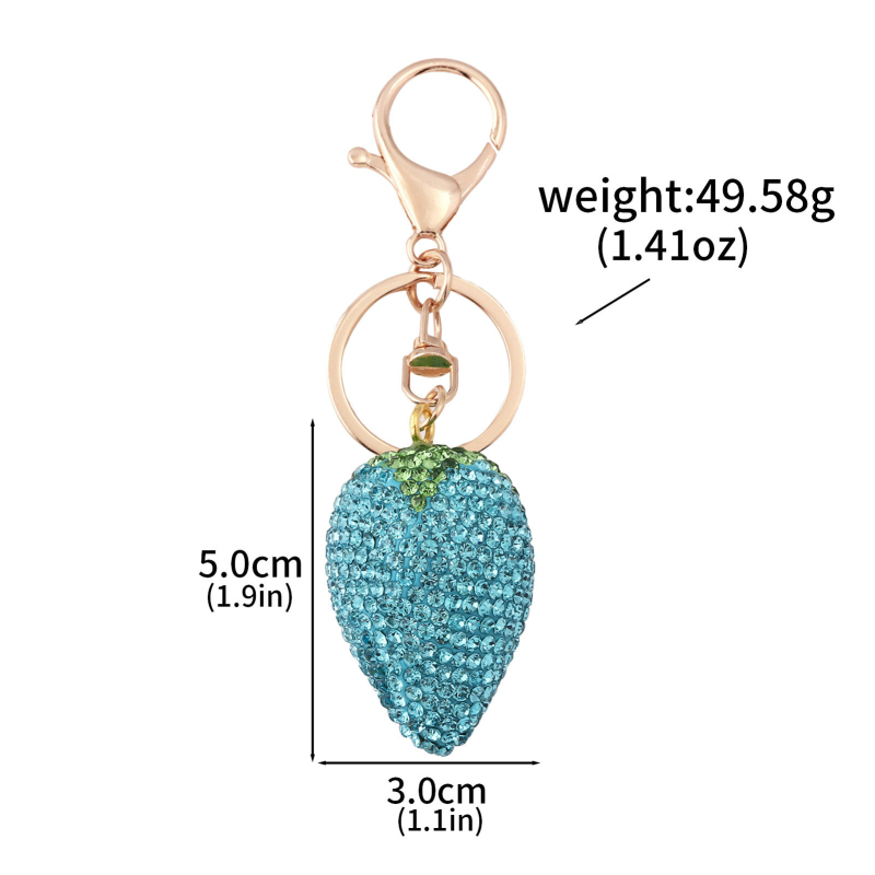 Külkereskedelmi népszerű pár piros fekete cseresznye kristály táska csillogó kulcstartó luxus női homár dupla csat