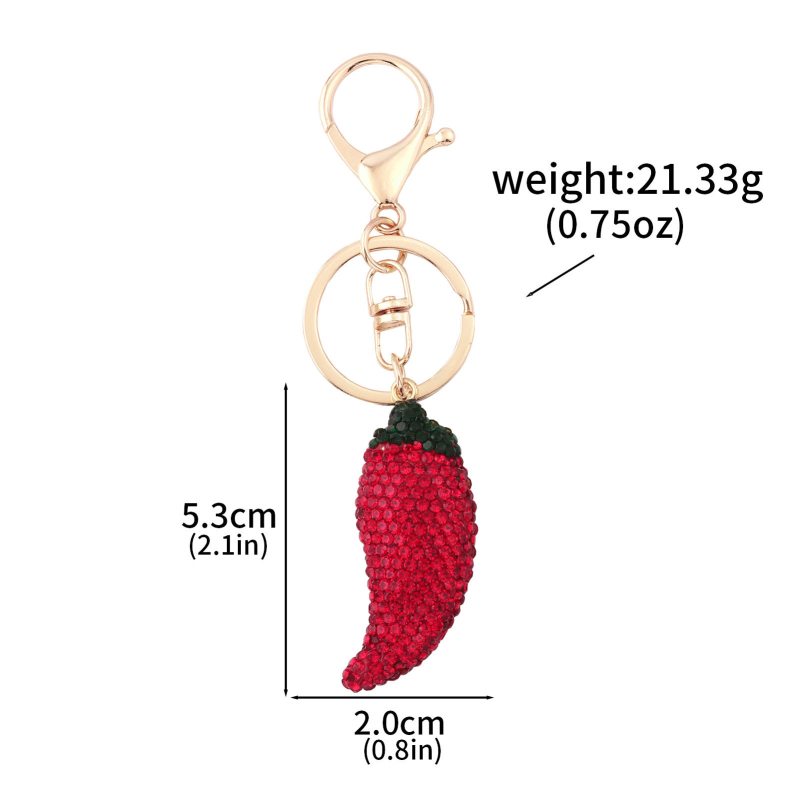 Külkereskedelmi népszerű pár piros fekete cseresznye kristály táska csillogó kulcstartó luxus női homár dupla csat