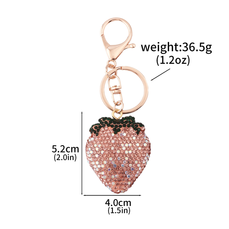 Külkereskedelmi népszerű pár piros fekete cseresznye kristály táska csillogó kulcstartó luxus női homár dupla csat