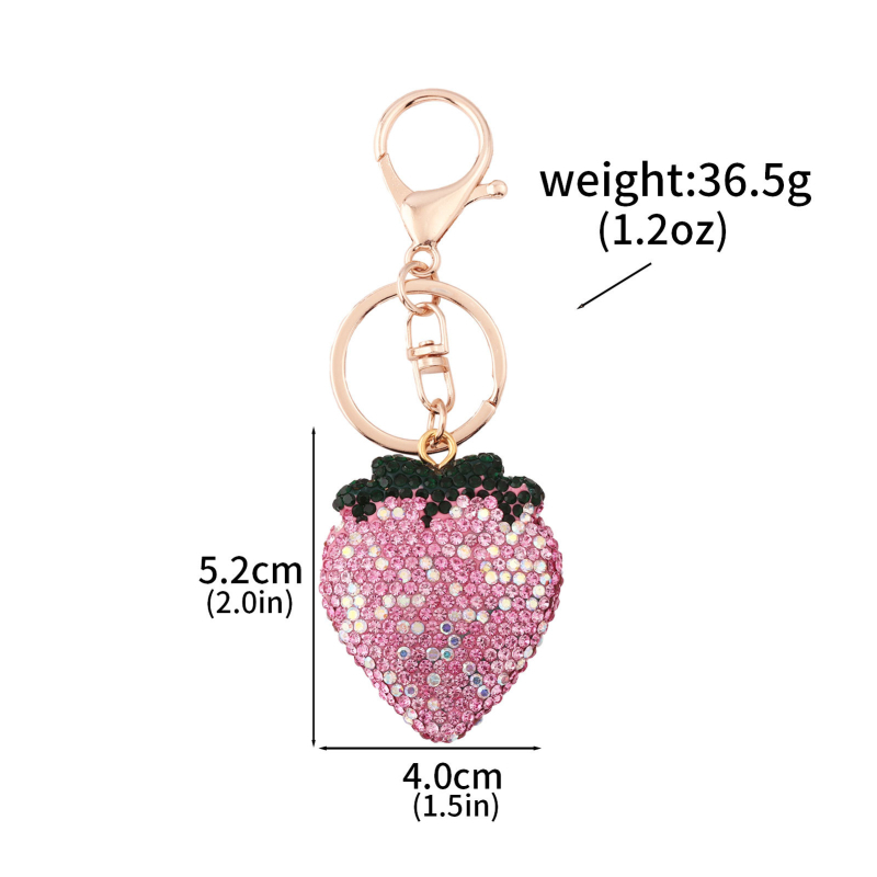 Külkereskedelmi népszerű pár piros fekete cseresznye kristály táska csillogó kulcstartó luxus női homár dupla csat