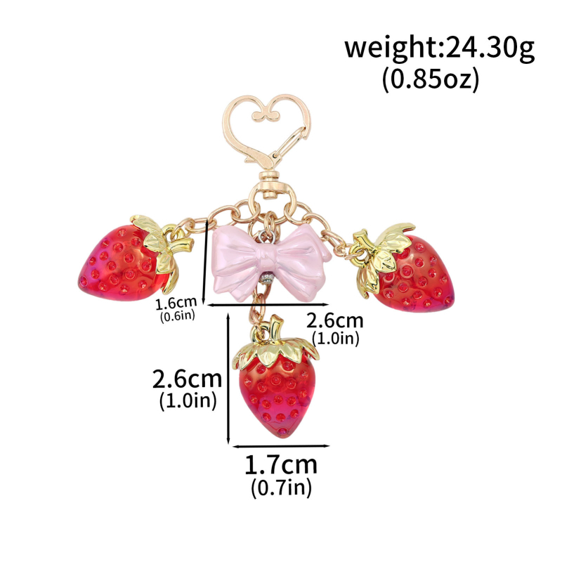 Külkereskedelmi népszerű pár piros fekete cseresznye kristály táska csillogó kulcstartó luxus női homár dupla csat
