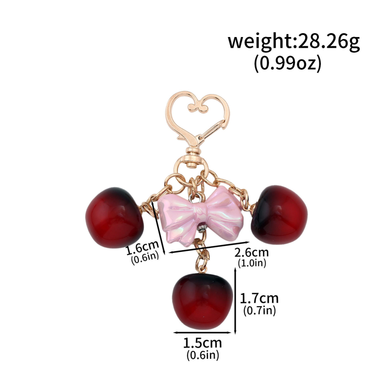 Külkereskedelmi népszerű pár piros fekete cseresznye kristály táska csillogó kulcstartó luxus női homár dupla csat