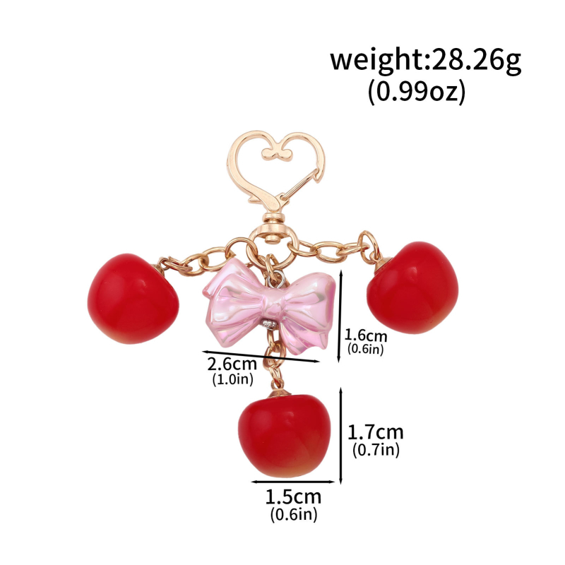 Külkereskedelmi népszerű pár piros fekete cseresznye kristály táska csillogó kulcstartó luxus női homár dupla csat