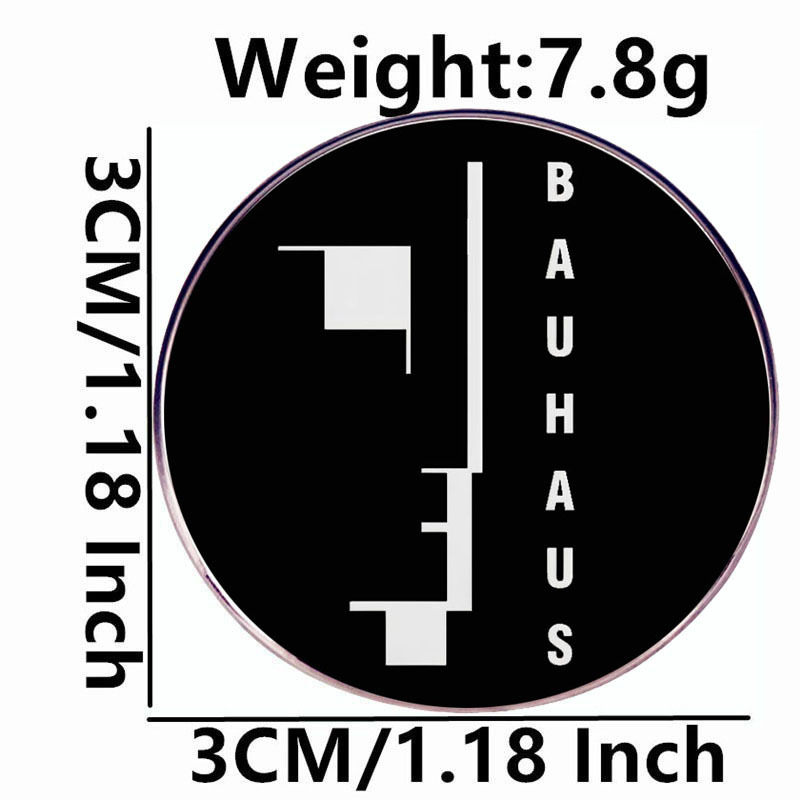 Bauhaus rockzenekar bross gótikus punk zenei kitűző fémötvözetből készült jelvény kiegészítők