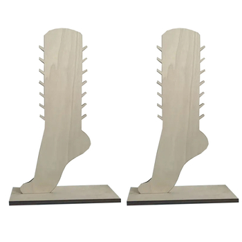 Κομψή ξύλινη βάση για βραχιόλια ποδιού και κολιέ, με βάση για αποθήκευση κοσμημάτων, μενταγιόν και αξεσουάρ