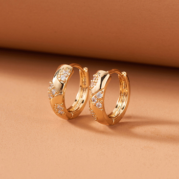 Europietiški ir amerikietiški paprasti, mikroinkrustuoti cirkonio moteriški papuošalai, auskarai su auskarų sagtimi, pora